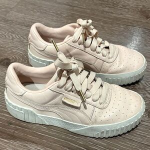 Puma Women's Blush Pink Leather Sneakers